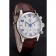 Omega Chronograph White Dial Blue Numerals Stainless Steel Case Brown Leather Strap