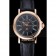 Patek Philippe Perpetual Calendar Retrograde Date Black Dial Rose Gold Case Black Leather Bracelet 1454150