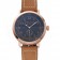 Hamilton Navy Pioneer Small Second Black Dial Rose Gold Case Light Brown Leather Strap