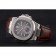 Patek Philippe Nautilus Gray Dial Stainless Steel Case Brown Leather Strap