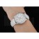 Omega DeVille Prestige White Dial Silver Diamond Case White Leather Bracelet  1454119