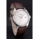 Swiss Patek Philippe Calatrava White Dial Stainless Steel Case Brown Leather Strap