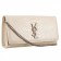 Saint Laurent Monogram Clutch Python Leather Silver Hardware White Bag 18926877