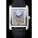 Cartier Tank White Dial Stainless Steel Case Black Leather Strap  622761