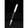 Bvlgari Slim Silver Tipped Black Ballpoint Pen With Bvlgari Engaved Silver Back