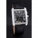 Cartier Tank MC Black Dial Stainless Steel Case Black Leather Bracelet  622690