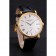 Swiss Patek Philippe Calatrava White Dial Gold Case Fluted Bezel Black Leather Strap