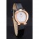 Omega Ladies Watch White Dial Gold Case Black Leather Strap  622820