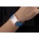 Hermes Heure H Rose Gold Diamond Encrusted Bezel Blue Leather Strap White Dial 80238