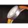 Hermes Classic MOP Dial Orange Leather Bracelet 801390