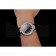 Franck Muller Double Mistery Ronde Black Dial Stainless Steel Case Black Leather Strap