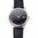 Swiss Patek Philippe Calatrava Black Dial Stainless Steel Case Black Leather Strap