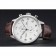 IWC Portugieser Chronograph White Dial Steel Hands And Numerals Steel Case With Diamonds Brown Leather Strap