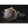 Swiss Rolex Datejust Black Dial Gold Case Black Leather Strap