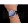 Patek Philippe Calatrava Blue Guilloche Dial Stainless Steel Case Blue Leather Strap