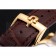Omega Chronograph Gold Dial Gold Case Brown Leather Strap