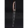 Christian Dior Gold Rimmed Silver Pattern Black Ballpoint Pen  622733