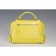 Salvatore Ferragamo Pebbled Leather Sofia Medium Yellow 608264
