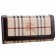 Burberry Haymarket Check Large Wallet Dark Brown