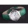 Cartier Ballon Bleu Silver Bezel with Pearl Dial Green Leather Band  621552