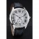 Cartier Drive De Cartier White Dial Silver Case Black Leather Bracelet 1454209