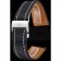 Breitling Black Leather White Stitching Bracelet  622482