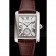 Swiss Cartier Tank MC White Dial Stainless Steel Case Brown Leather Strap