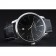 Swiss Vacheron Constantin Patrimony Black Dial Silver Case Black Leather Bracelet 1454156