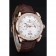 Patek Philippe Complications Chronograph White Dial Gold Case Brown Leather Bracelet  1454236