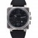 Bell and Ross BR 03-94 Black Dial Silver Case Black Leather Strap