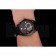 Swiss IWC Pilot's Watch Black Dial With Orange Markings Black Plated Stainless Steel Case Black Leather Strap 1453737