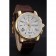 Montblanc Chronograph White Dial Brown Leather Bracelet Gold Case 1454113