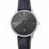 Swiss Vacheron Constantin Patrimony Grey Dial Silver Diamonds Case Black Leather Bracelet 1454163