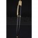 Cartier Gold Rimmed Black Ballpoint Pen  622759