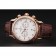 Patek Philippe Chronograph White Dial With Diamonds Rose Gold Case Brown Leather Strap