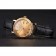 Patek Philippe Calatrava Gold Dial Roman Numerals Double Ribbed Bezel Gold Case Black Leather Strap