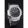 Patek Philippe Nautilus Black Dial Brushed Stainless Steel Case Black Leather Strap