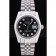 Rolex Datejust Black Dial Diamonds Ribbed Bezel 7458