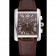 Cartier Tank MC Brown Dial Stainless Steel Case Brown Leather Bracelet  622692