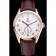 Tag Heuer Carerra Calibre 6 White Dial Red Numbers Brown Leather Band  622161