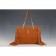 Saint Laurent Monogram Fringe Suede Chain Strap Tote Tan