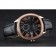Cartier Drive De Cartier Black Dial Gold Diamond Case Black Leather Bracelet 1454217