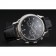 Patek Philippe Chronograph Black Dial With Diamonds Stainless Steel Case Black Leather Strap