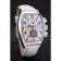 Franck Muller Casablanca White Croco Leather Strap White Dial 80281