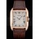 Cartier Tank Anglaise 36mm White Dial Gold Case Brown Leather Bracelet