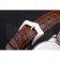 Patek Philippe Calatrava Date White Embossed Dial Stainless Steel Case Brown Leather Strap