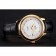 Omega De Ville Prestige White Dial Gold Case Black Leather Strap