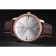 Swiss Vacheron Constantin Patrimony White Dial Rose Gold Diamonds Case Brown Leather Bracelet  1454170