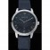 Emporio Armani Classic Dark Blue Dial Silver Case Dark Blue Leather Bracelet  622335