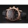 Patek Philippe Chronograph Black Dial With Diamonds Rose Gold Case Black Leather Strap